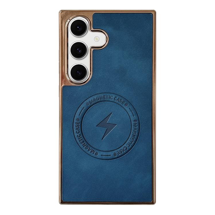 For Samsung Galaxy S24+ 5G Electroplated PC Sheepskin Invisible Magnetic MagSafe Phone Case