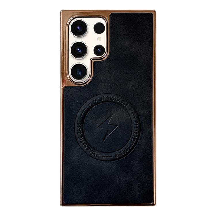 For Samsung Galaxy S23 Ultra 5G Electroplated PC Sheepskin Invisible Magnetic MagSafe Phone Case