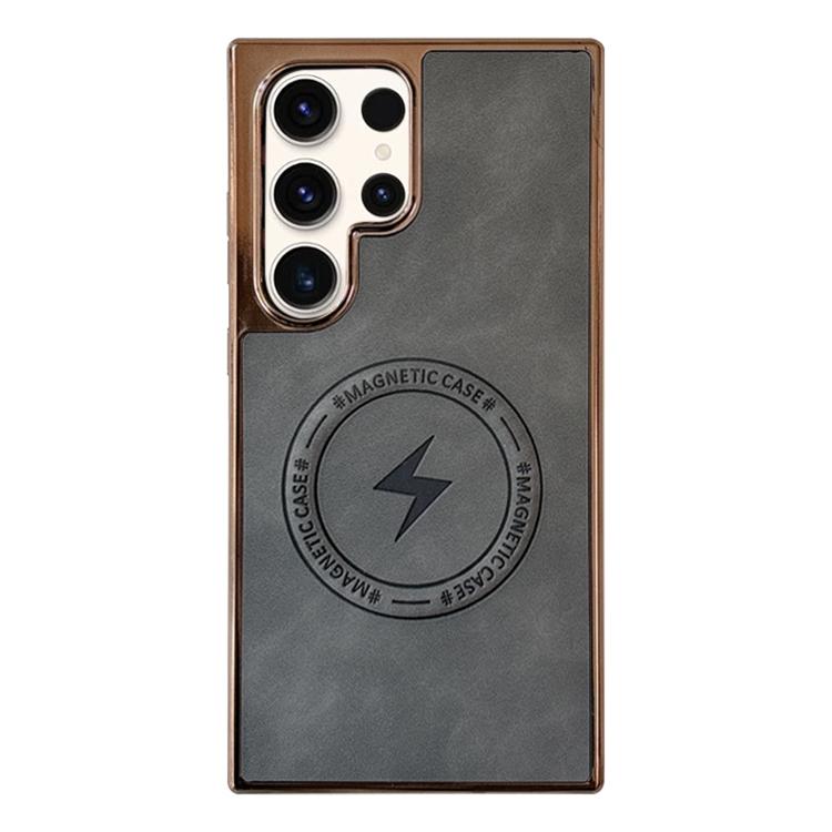 For Samsung Galaxy S23 Ultra 5G Electroplated PC Sheepskin Invisible Magnetic MagSafe Phone Case