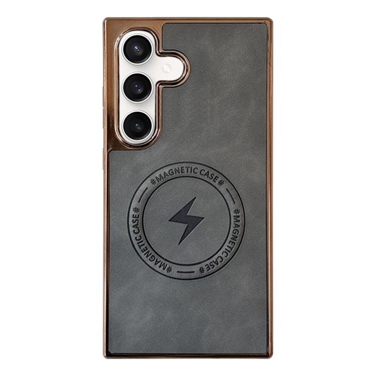 For Samsung Galaxy S23 FE 5G Electroplated PC Sheepskin Invisible Magnetic MagSafe Phone Case