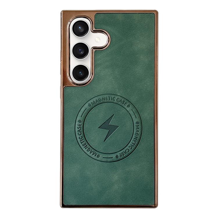 For Samsung Galaxy S23 FE 5G Electroplated PC Sheepskin Invisible Magnetic MagSafe Phone Case
