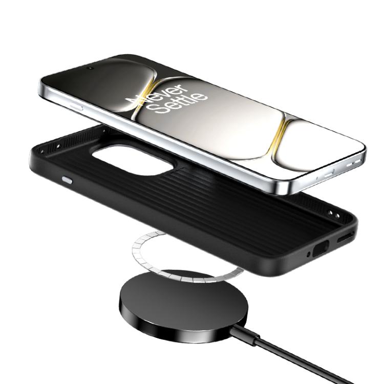 For OnePlus Ace 6 ABEEL C Carbon Fiber Series 6D Micro Relief MagSafe Phone Case