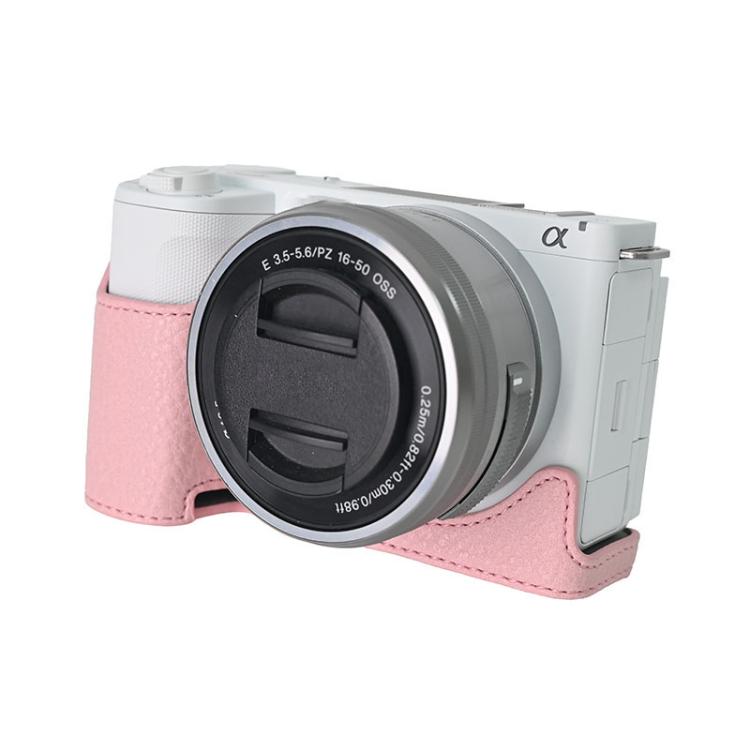 For Sony Alpha ZV-E10 II / ZV-E10M2 Litchi Texture PU Leather Camera Half Case Base
