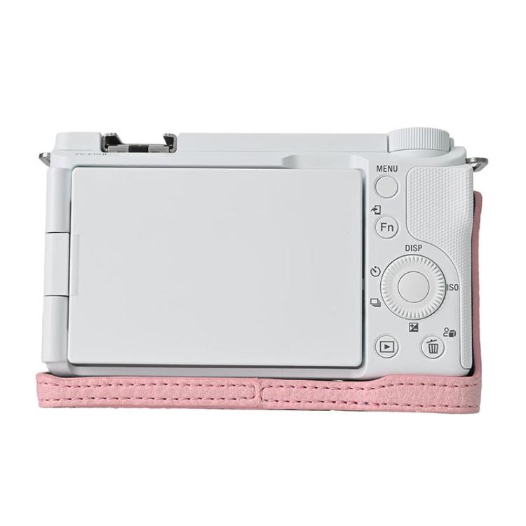 For Sony Alpha ZV-E10 II / ZV-E10M2 Litchi Texture PU Leather Camera Half Case Base