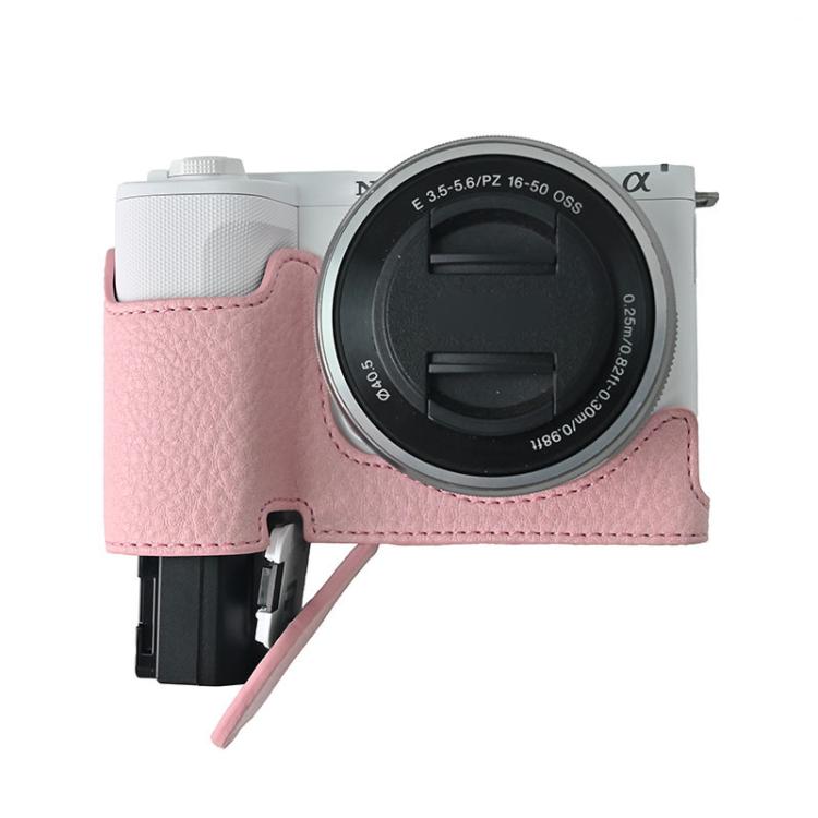 For Sony Alpha ZV-E10 II / ZV-E10M2 Litchi Texture PU Leather Camera Half Case Base