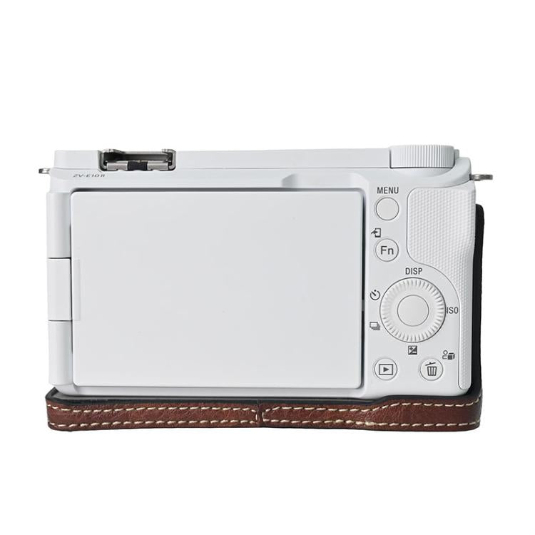 For Sony Alpha ZV-E10 II / ZV-E10M2 Litchi Texture PU Leather Camera Half Case Base