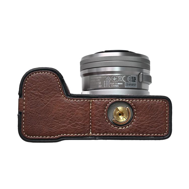 For Sony Alpha ZV-E10 II / ZV-E10M2 Litchi Texture PU Leather Camera Half Case Base