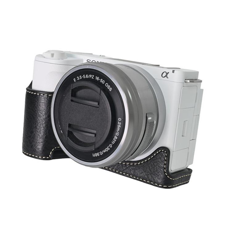 For Sony Alpha ZV-E10 II / ZV-E10M2 Litchi Texture PU Leather Camera Half Case Base