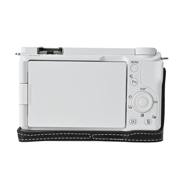 For Sony Alpha ZV-E10 II / ZV-E10M2 Litchi Texture PU Leather Camera Half Case Base