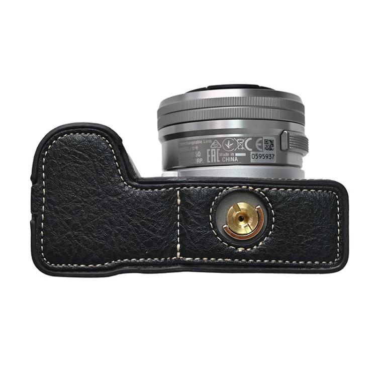 For Sony Alpha ZV-E10 II / ZV-E10M2 Litchi Texture PU Leather Camera Half Case Base