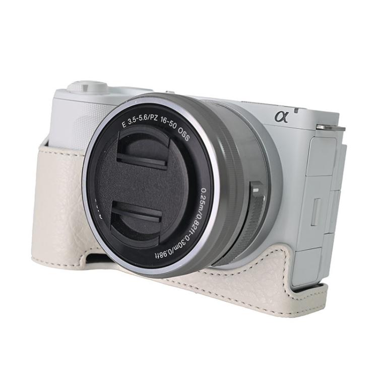 For Sony Alpha ZV-E10 II / ZV-E10M2 Litchi Texture PU Leather Camera Half Case Base