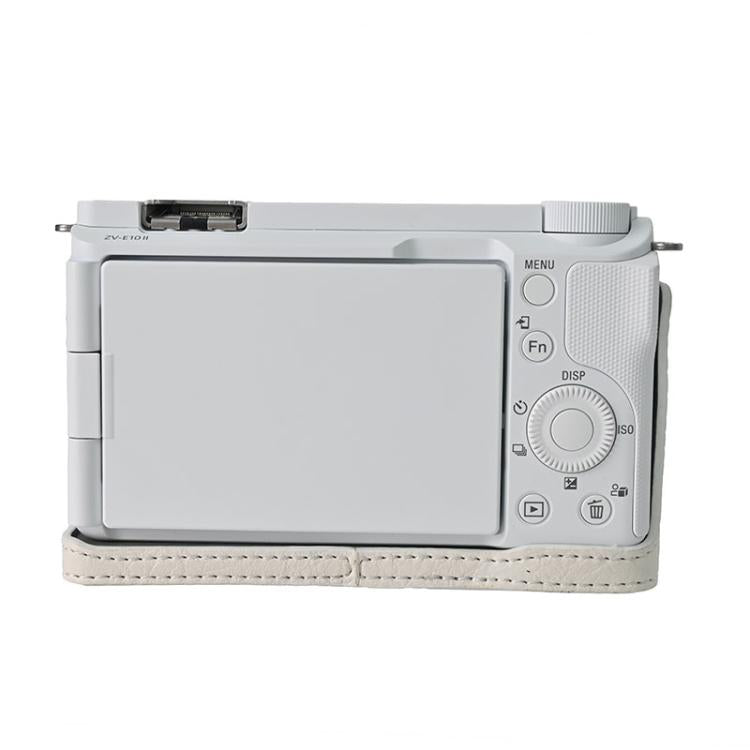 For Sony Alpha ZV-E10 II / ZV-E10M2 Litchi Texture PU Leather Camera Half Case Base