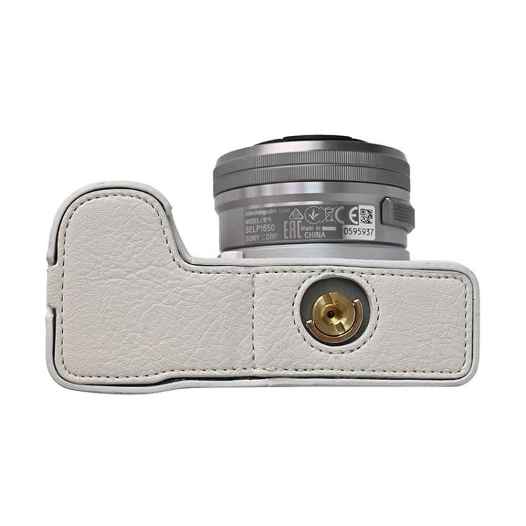 For Sony Alpha ZV-E10 II / ZV-E10M2 Litchi Texture PU Leather Camera Half Case Base