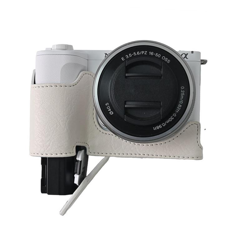 For Sony Alpha ZV-E10 II / ZV-E10M2 Litchi Texture PU Leather Camera Half Case Base