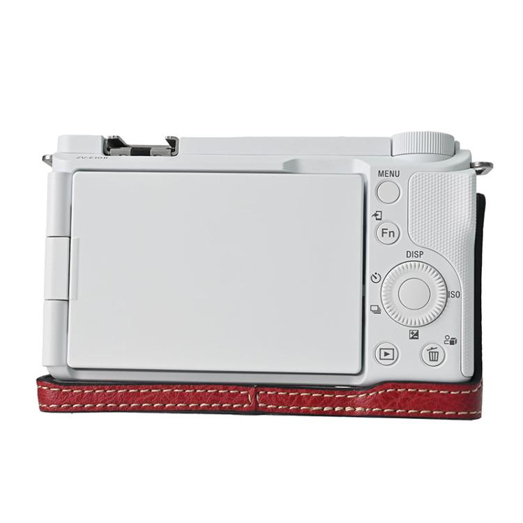 For Sony Alpha ZV-E10 II / ZV-E10M2 Litchi Texture PU Leather Camera Half Case Base
