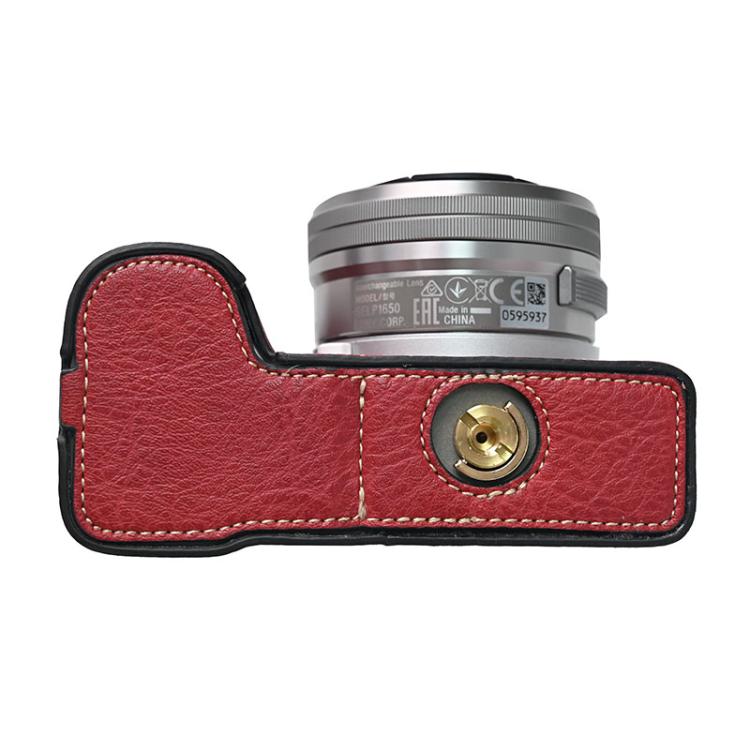 For Sony Alpha ZV-E10 II / ZV-E10M2 Litchi Texture PU Leather Camera Half Case Base