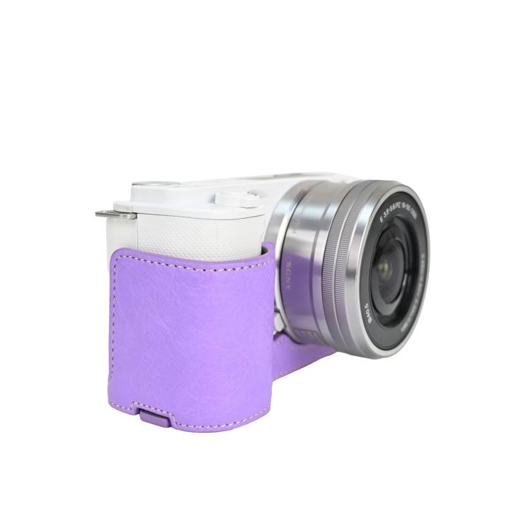For Sony Alpha ZV-E10 II / ZV-E10M2 Litchi Texture PU Leather Camera Half Case Base