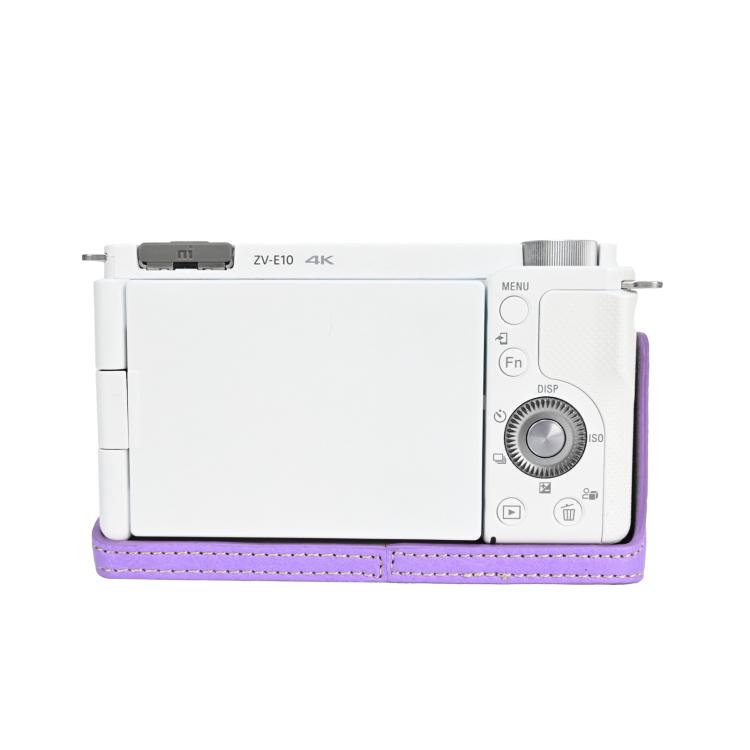 For Sony Alpha ZV-E10 II / ZV-E10M2 Litchi Texture PU Leather Camera Half Case Base
