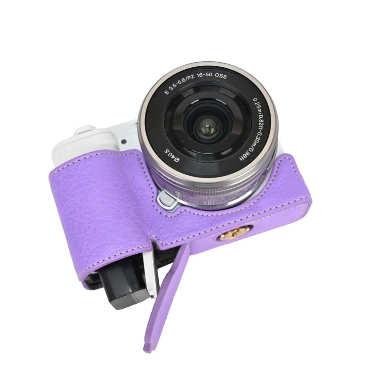 For Sony Alpha ZV-E10 II / ZV-E10M2 Litchi Texture PU Leather Camera Half Case Base