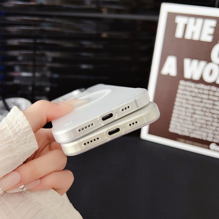 For iPhone 16 Ultra-thin Transparent MagSafe Magnetic Frameless Lens Holder Phone Case