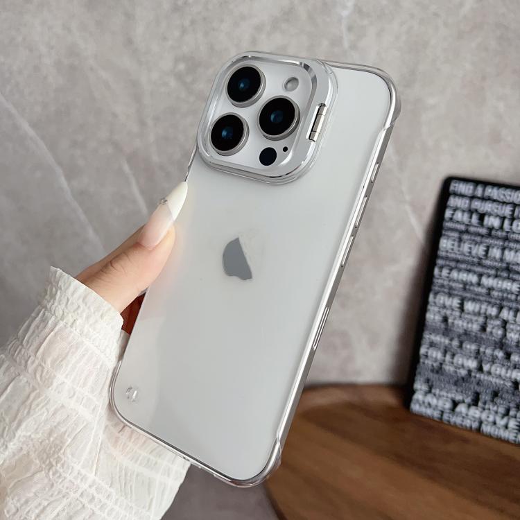 For iPhone 16 Pro Ultra-thin Transparent Frameless Lens Holder Phone Case