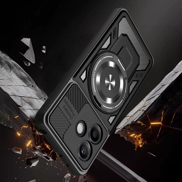 For OPPO A5 Pro Armor Rotating Holder MagSafe Phone Case