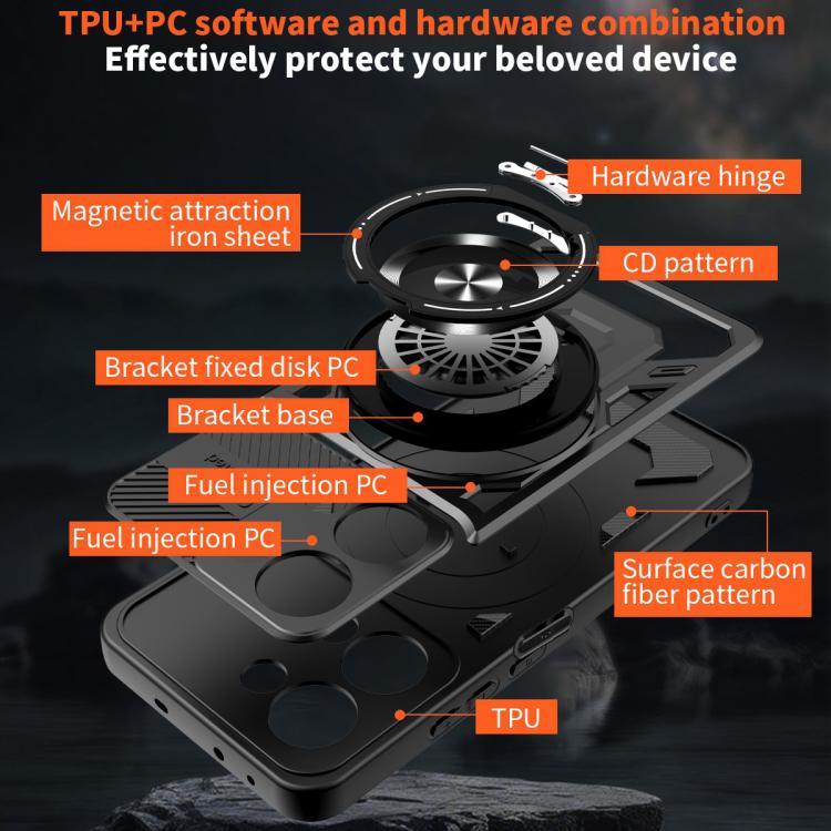 For OPPO Reno13 5G Armor Rotating Holder MagSafe Phone Case