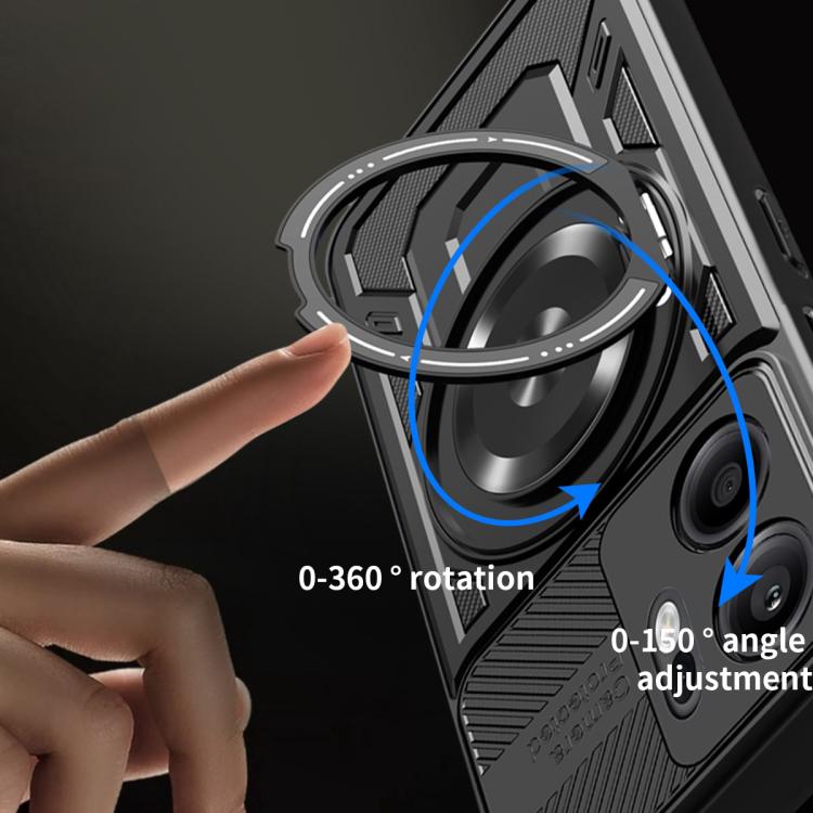 For OPPO Reno13 F 5G Armor Rotating Holder MagSafe Phone Case
