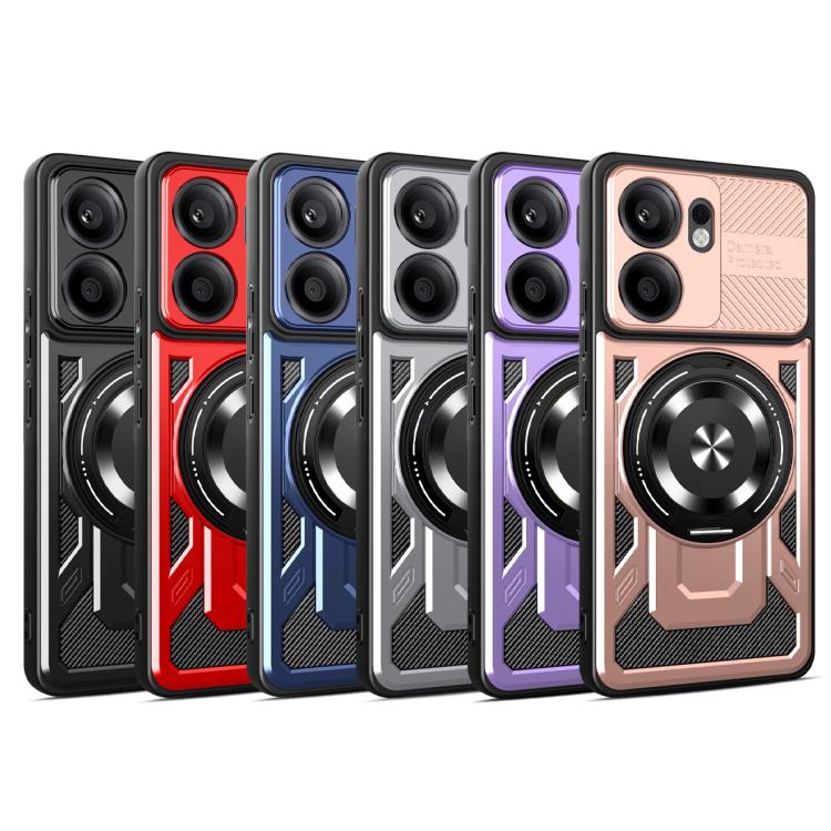 For OPPO Reno13 F 5G Armor Rotating Holder MagSafe Phone Case