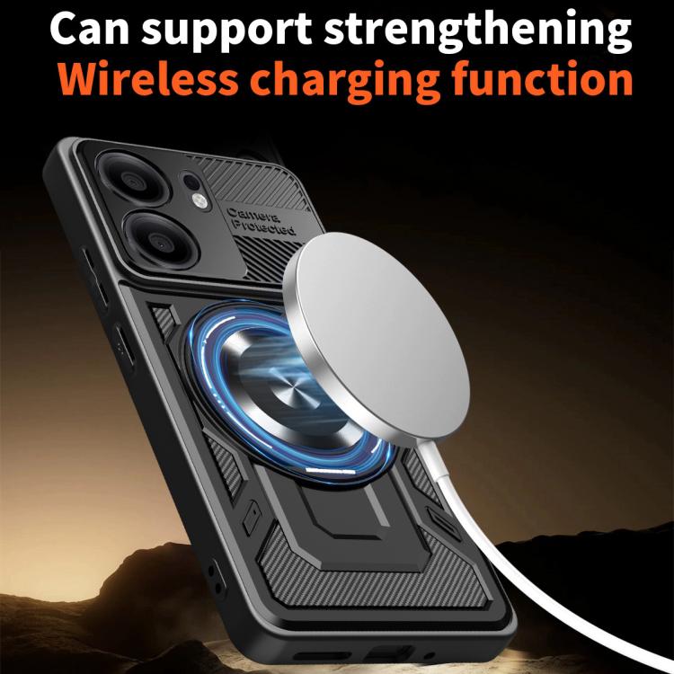 For OPPO Reno13 F 5G Armor Rotating Holder MagSafe Phone Case