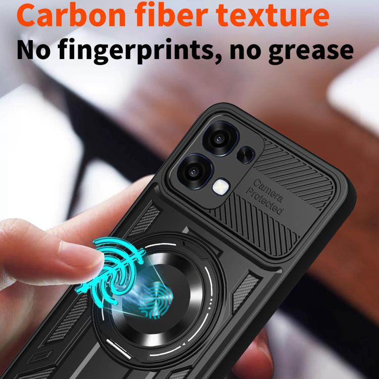 For OPPO A6 Pro Global Armor Rotating Holder MagSafe Phone Case