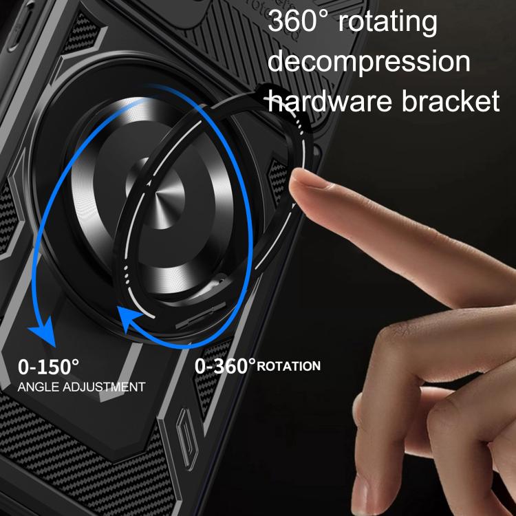 For OPPO A6 Pro Global Armor Rotating Holder MagSafe Phone Case