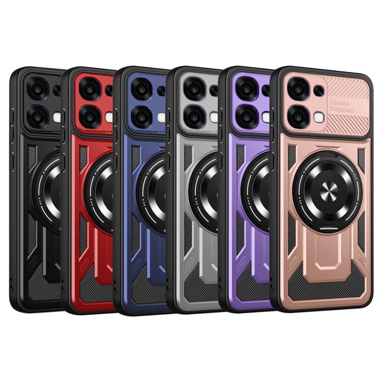 For OPPO A6 Pro Global Armor Rotating Holder MagSafe Phone Case