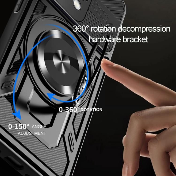 For OPPO Reno15 Global / Reno 15C Armor Rotating Holder MagSafe Phone Case