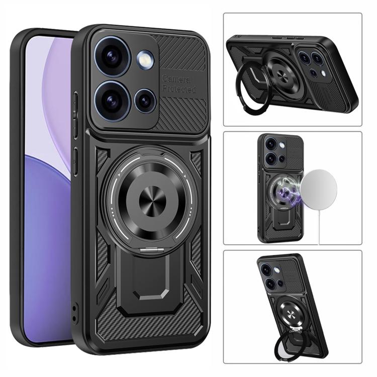 For OPPO Reno15 Pro Global 5G Armor Rotating Holder MagSafe Phone Case