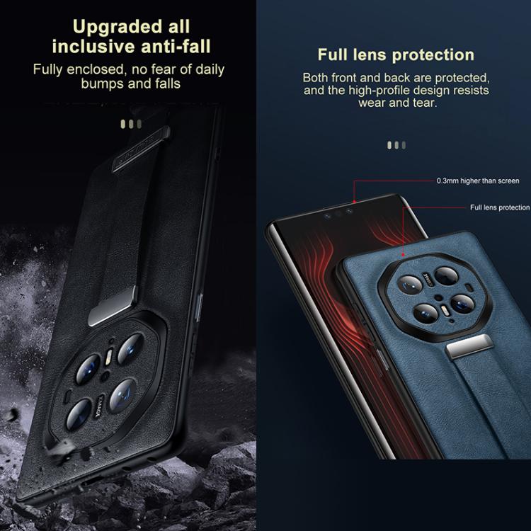For Huawei Mate 60 RS Ultimate SULADA PC Hybrid Leather Texture Skin Feel Precise Hole Phone Case