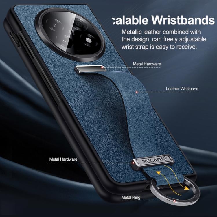 For OPPO Find N5 SULADA PC Hybrid Leather Texture Skin Feel Shockproof Phone Case
