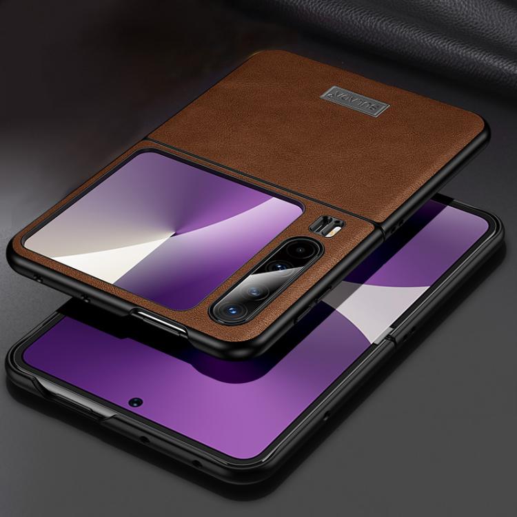 For Huawei Pura X SULADA Shockproof TPU Hybrid Handmade Leather Phone Case