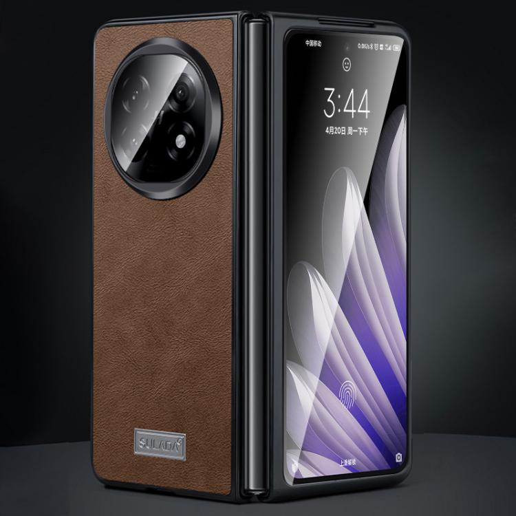 For OPPO Find N5 SULADA Shockproof TPU Hybrid Handmade Leather Phone Case
