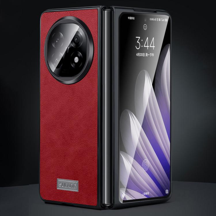 For OPPO Find N5 SULADA Shockproof TPU Hybrid Handmade Leather Phone Case