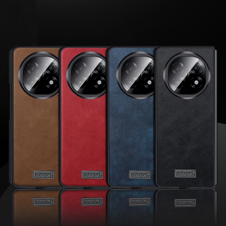 For OPPO Find N5 SULADA Shockproof TPU Hybrid Handmade Leather Phone Case