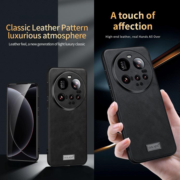 For Xiaomi 15 Ultra SULADA Shockproof TPU Hybrid Handmade Leather Phone Case