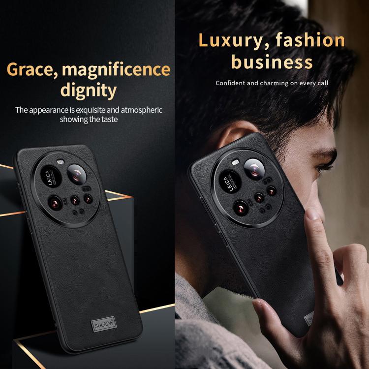 For Xiaomi 15 Ultra SULADA Shockproof TPU Hybrid Handmade Leather Phone Case