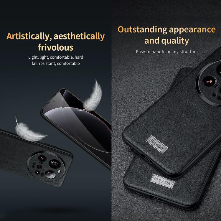 For Xiaomi 15 Ultra SULADA Shockproof TPU Hybrid Handmade Leather Phone Case