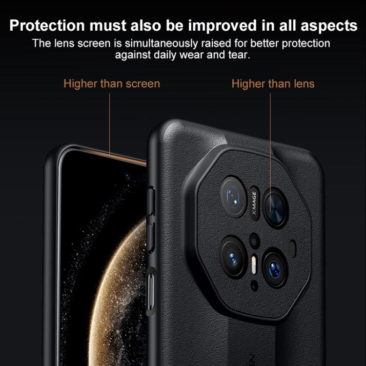 For Huawei Mate 70 SULADA Splicing Plain Leather PC Shockproof Phone Case