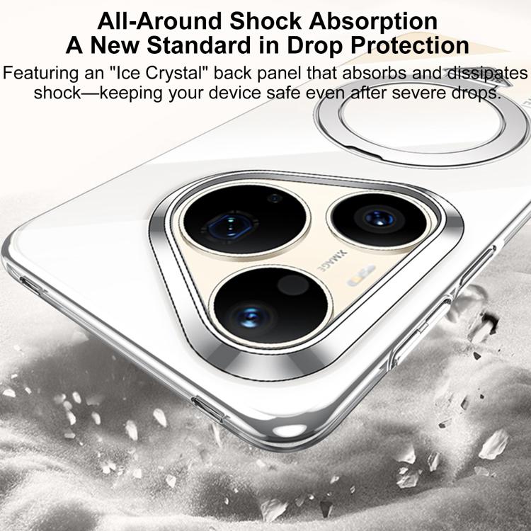 For Huawei Pura 90 Pro Max 5G SULADA Electroplated Transparent MagSafe Holder Phone Case
