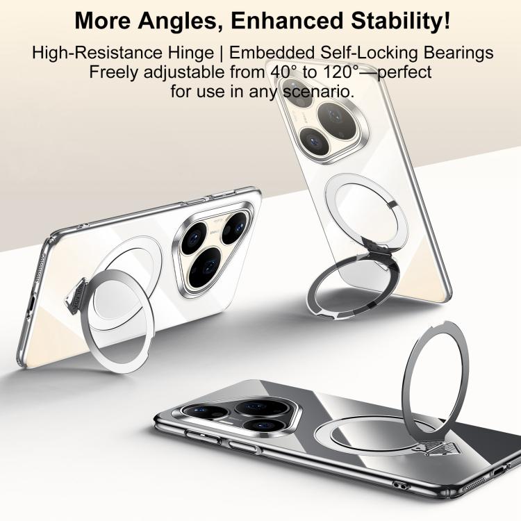 For Huawei Pura 90 Pro Max 5G SULADA Electroplated Transparent MagSafe Holder Phone Case