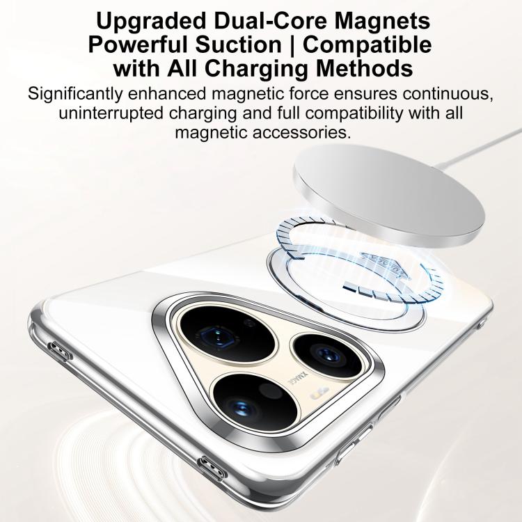 For Huawei Pura 90 Pro 5G SULADA Electroplated Transparent MagSafe Holder Phone Case