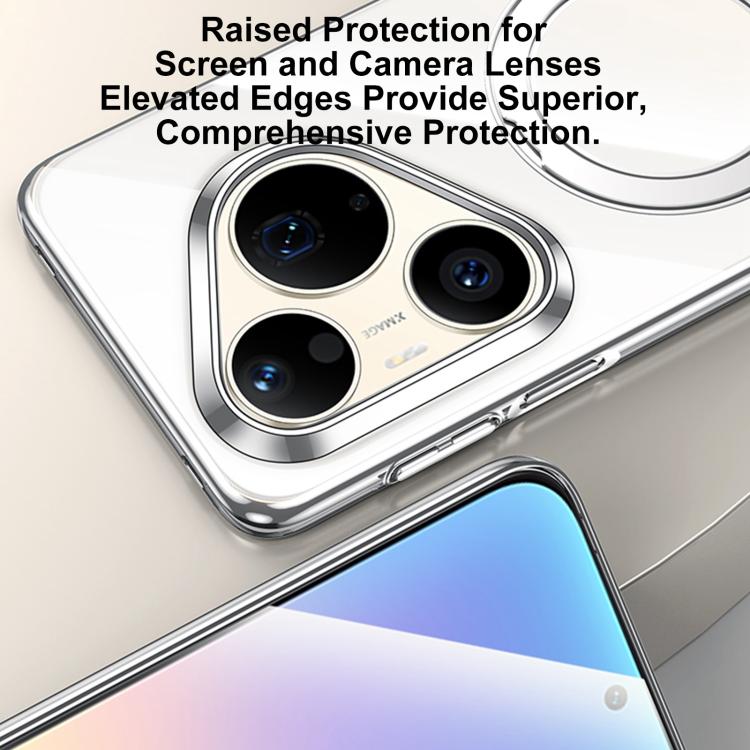 For Huawei Pura 90 Pro 5G SULADA Electroplated Transparent MagSafe Holder Phone Case