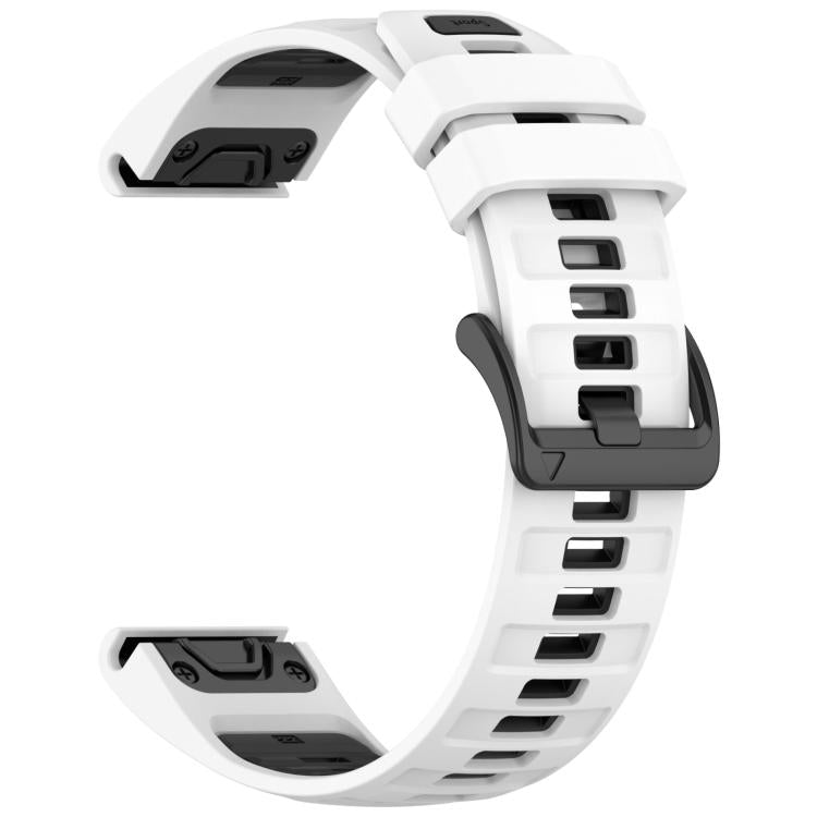 For Garmin 22mm xDfind Dual Color Quick Release Steel Buckle Silicone Watch Band